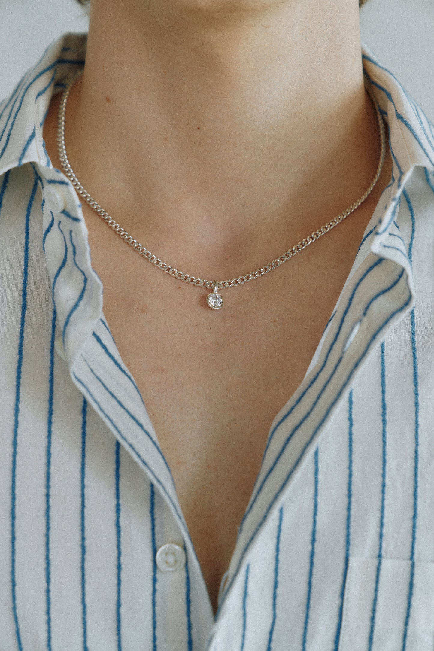 Irregular cube chain necklace