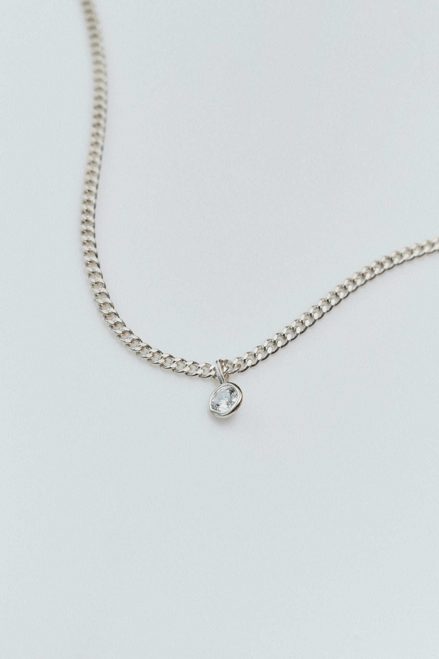 Irregular cube chain necklace