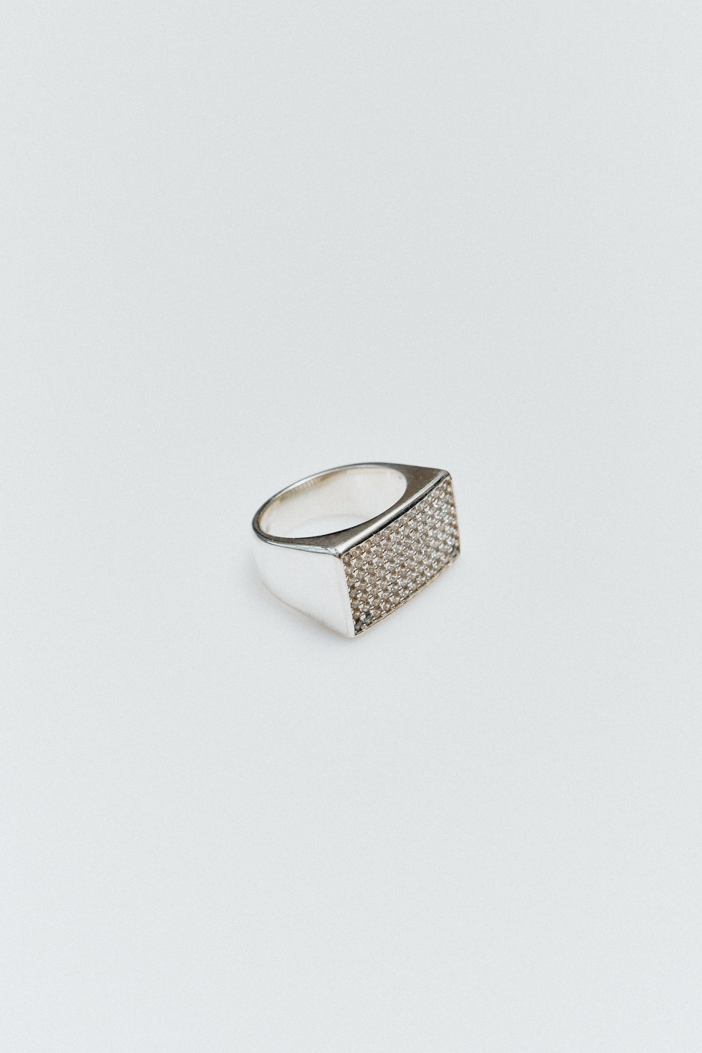 Cube square signet ring