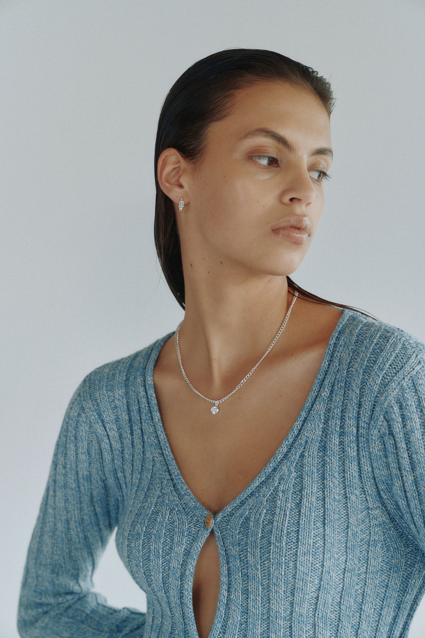 Irregular cube chain necklace