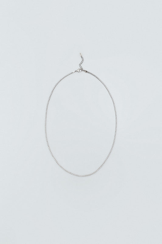 Slim tennis necklace