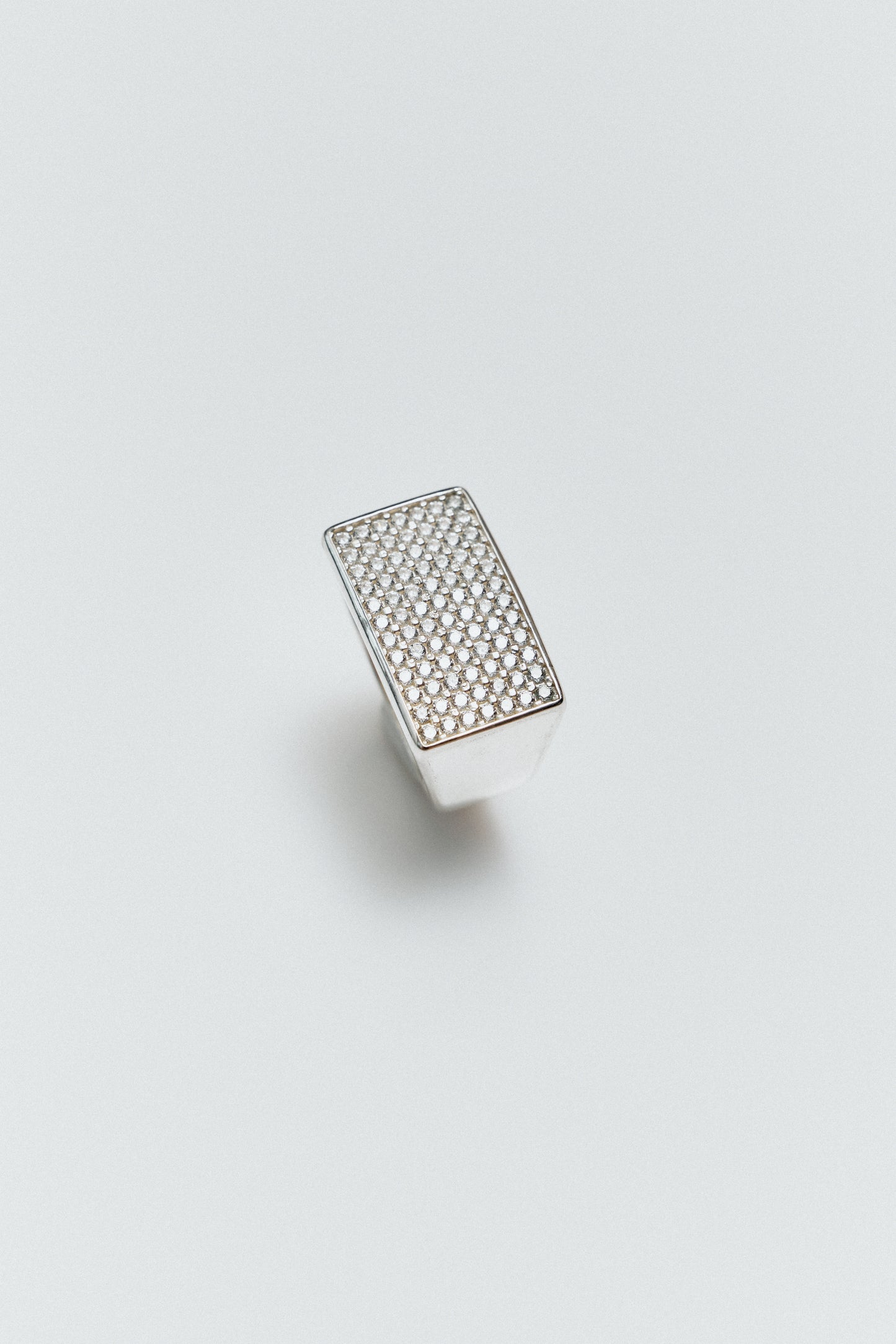 Cube square signet ring