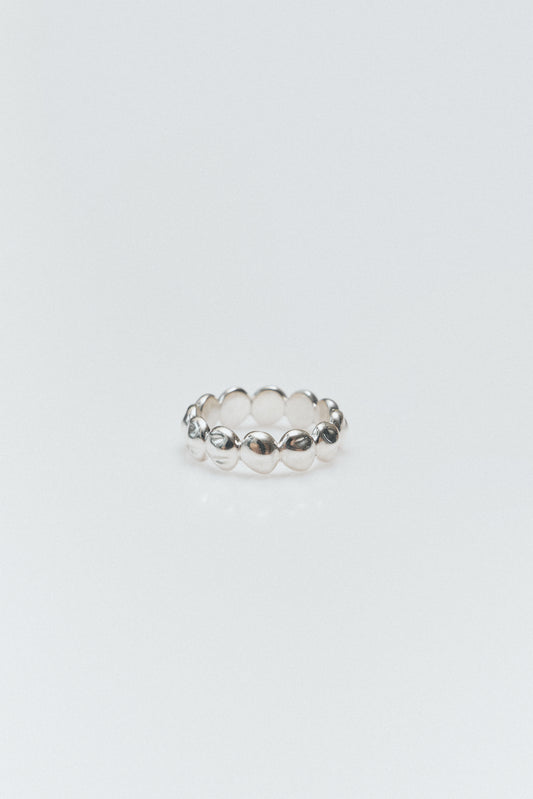 Irregular stone band (silver)